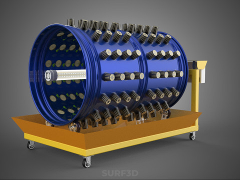 ROTARY HYDROPONICS RADIAL SPIN GARDENING PLANT FARM SYSTEM WHEEL 3D Model
