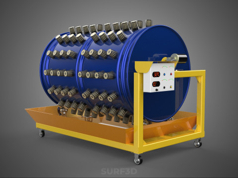 ROTARY HYDROPONICS RADIAL SPIN GARDENING PLANT FARM SYSTEM WHEEL 3D Model