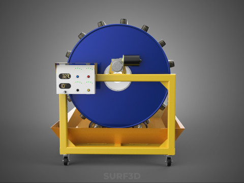 ROTARY HYDROPONICS RADIAL SPIN GARDENING PLANT FARM SYSTEM WHEEL 3D Model