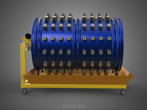 ROTARY HYDROPONICS RADIAL SPIN GARDENING PLANT FARM SYSTEM WHEEL 3D Model