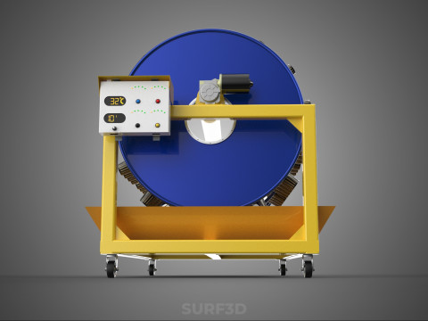 ROTARY HYDROPONICS RADIAL SPIN GARDENING PLANT FARM SYSTEM WHEEL 3D Model