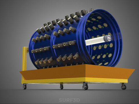 ROTARY HYDROPONICS RADIAL SPIN GARDENING PLANT FARM SYSTEM WHEEL 3D Model