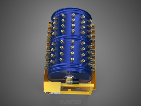 ROTARY HYDROPONICS RADIAL SPIN GARDENING PLANT FARM SYSTEM WHEEL 3D Model