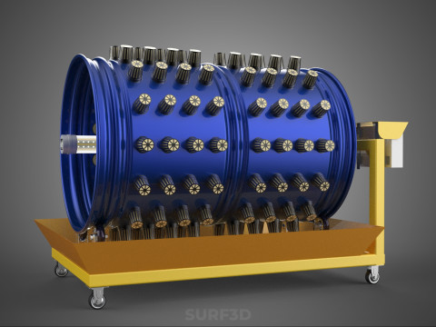 ROTARY HYDROPONICS RADIAL SPIN GARDENING PLANT FARM SYSTEM WHEEL 3D Model