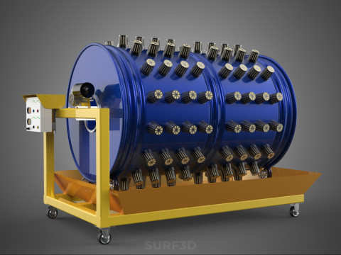 ROTARY HYDROPONICS RADIAL SPIN GARDENING PLANT FARM SYSTEM WHEEL 3D Model