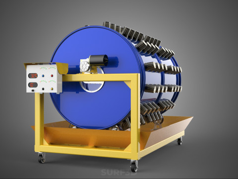 ROTARY HYDROPONICS RADIAL SPIN GARDENING PLANT FARM SYSTEM WHEEL 3D Model