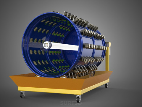 ROTARY HYDROPONICS RADIAL SPIN GARDENING PLANT FARM SYSTEM WHEEL 3D Model
