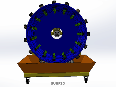 ROTARY HYDROPONICS RADIAL SPIN GARDENING PLANT FARM SYSTEM WHEEL 3D Model