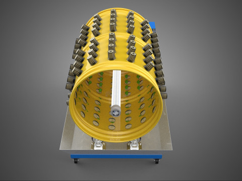 SPIN WHEEL CIRCULAR ROTARY HYDROPONIC GARDEN PLANT FARM SYSTEM 3D Model