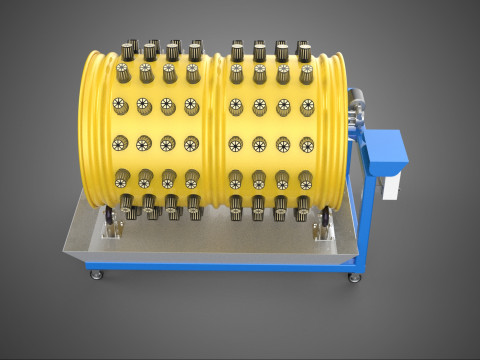 SPIN WHEEL CIRCULAR ROTARY HYDROPONIC GARDEN PLANT FARM SYSTEM 3D Model