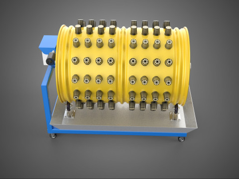 SPIN WHEEL CIRCULAR ROTARY HYDROPONIC GARDEN PLANT FARM SYSTEM 3D Model