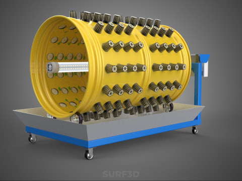 SPIN WHEEL CIRCULAR ROTARY HYDROPONIC GARDEN PLANT FARM SYSTEM 3D Model