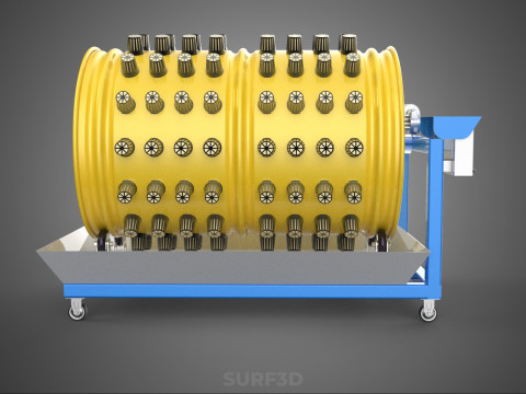SPIN WHEEL CIRCULAR ROTARY HYDROPONIC GARDEN PLANT FARM SYSTEM 3D Model