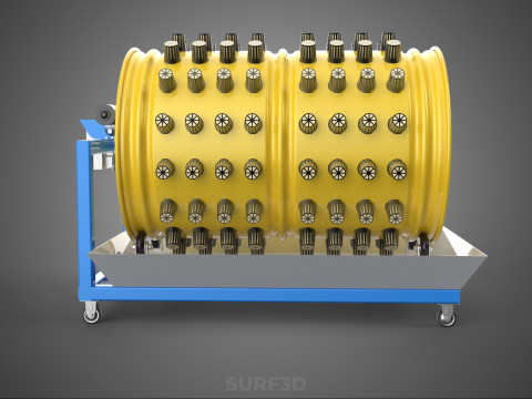 SPIN WHEEL CIRCULAR ROTARY HYDROPONIC GARDEN PLANT FARM SYSTEM 3D Model