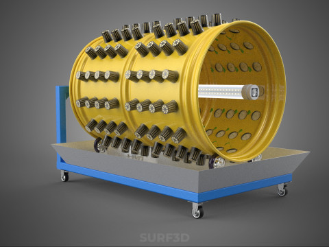 SPIN WHEEL CIRCULAR ROTARY HYDROPONIC GARDEN PLANT FARM SYSTEM 3D Model