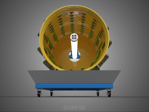 SPIN WHEEL CIRCULAR ROTARY HYDROPONIC GARDEN PLANT FARM SYSTEM 3D Model