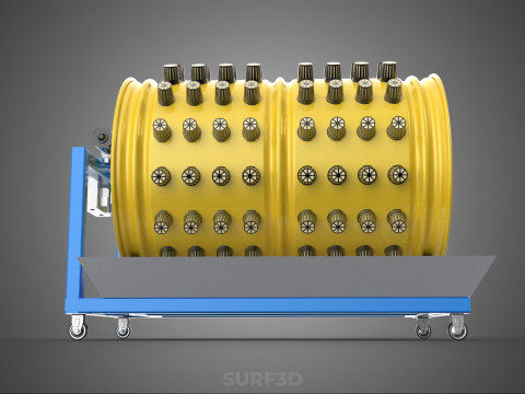 SPIN WHEEL CIRCULAR ROTARY HYDROPONIC GARDEN PLANT FARM SYSTEM 3D Model