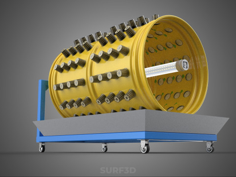 SPIN WHEEL CIRCULAR ROTARY HYDROPONIC GARDEN PLANT FARM SYSTEM 3D Model