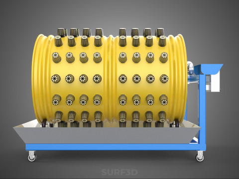 SPIN WHEEL CIRCULAR ROTARY HYDROPONIC GARDEN PLANT FARM SYSTEM 3D Model