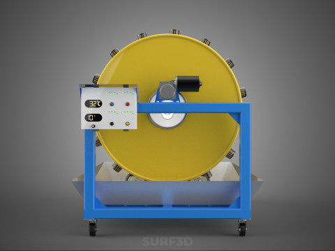 SPIN WHEEL CIRCULAR ROTARY HYDROPONIC GARDEN PLANT FARM SYSTEM 3D Model