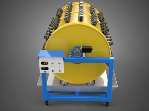 SPIN WHEEL CIRCULAR ROTARY HYDROPONIC GARDEN PLANT FARM SYSTEM 3D Model