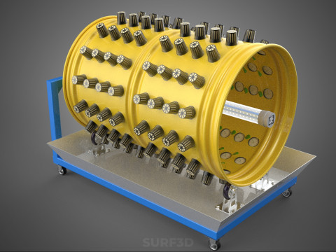 SPIN WHEEL CIRCULAR ROTARY HYDROPONIC GARDEN PLANT FARM SYSTEM 3D Model