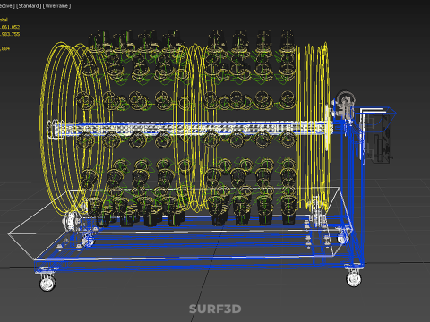 SPIN WHEEL CIRCULAR ROTARY HYDROPONIC GARDEN PLANT FARM SYSTEM 3D Model