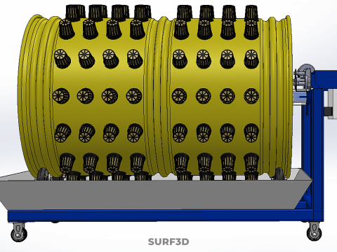 SPIN WHEEL CIRCULAR ROTARY HYDROPONIC GARDEN PLANT FARM SYSTEM 3D Model