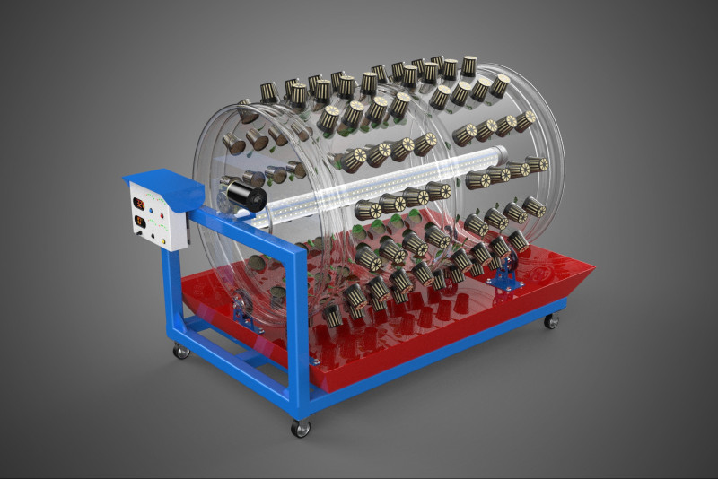 GARDENING ROTARY HYDROPONIC SPIN PLANT GROW FARM CYLINDER SYSTEM 3D Model .c4d .max .obj .3ds .fbx .stl .blend