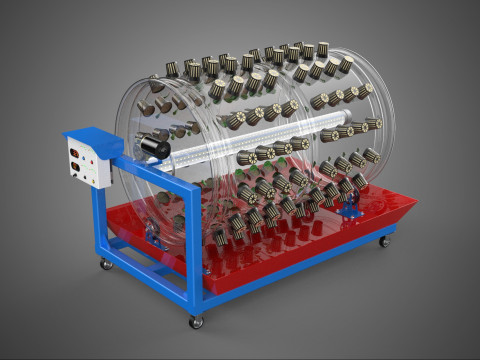 GARDENING ROTARY HYDROPONIC SPIN PLANT GROW FARM CYLINDER SYSTEM 3D Модель