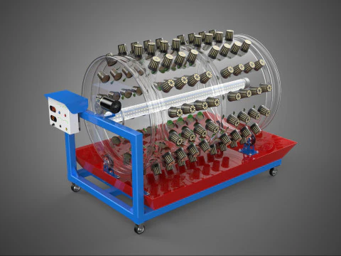SISTEMA A CILINDRO FATTORICO ROTATIVO PER LA COLTIVAZIONE DI PIANTE IDROPONICHE ROTANTI Modello 3D