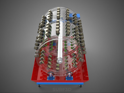 GARDENING ROTARY HYDROPONIC SPIN PLANT GROW FARM CYLINDER SYSTEM 3D Model