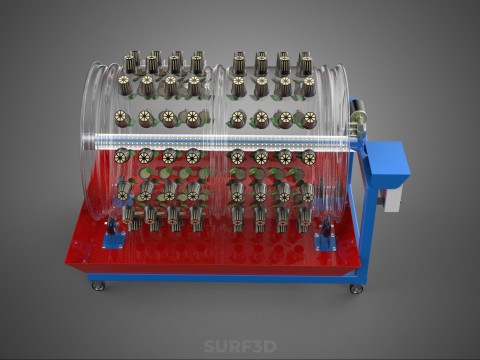 GARDENING ROTARY HYDROPONIC SPIN PLANT GROW FARM CYLINDER SYSTEM 3D Model