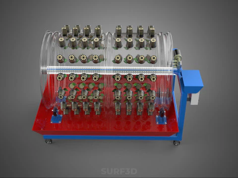 GARDENING ROTARY HYDROPONIC SPIN PLANT GROW FARM CYLINDER SYSTEM 3D Model
