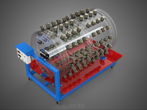 GARDENING ROTARY HYDROPONIC SPIN PLANT GROW FARM CYLINDER SYSTEM 3D Model