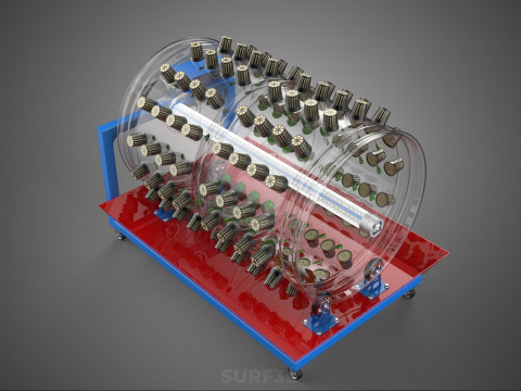 GARDENING ROTARY HYDROPONIC SPIN PLANT GROW FARM CYLINDER SYSTEM 3D Model