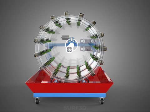 GARDENING ROTARY HYDROPONIC SPIN PLANT GROW FARM CYLINDER SYSTEM 3D Model