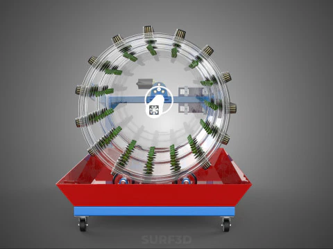 GARDENING ROTARY HYDROPONIC SPIN PLANT GROW FARM CYLINDER SYSTEM 3D Model