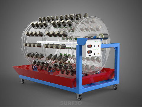 GARDENING ROTARY HYDROPONIC SPIN PLANT GROW FARM CYLINDER SYSTEM 3D Model