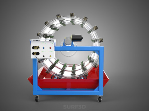 GARDENING ROTARY HYDROPONIC SPIN PLANT GROW FARM CYLINDER SYSTEM 3D Model