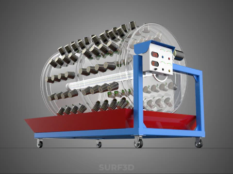 GARDENING ROTARY HYDROPONIC SPIN PLANT GROW FARM CYLINDER SYSTEM 3D Model