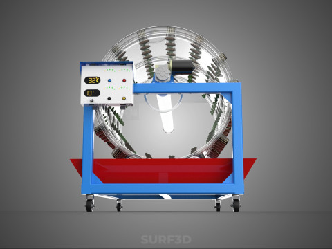 GARDENING ROTARY HYDROPONIC SPIN PLANT GROW FARM CYLINDER SYSTEM 3D Model