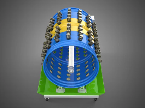 STEEL DRUM 55 GALLON POT GARDEN ROTARY HYDROPONIC PLANT FARM IOT 3D Model