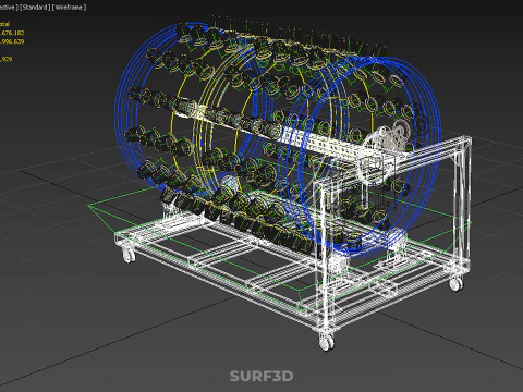 STEEL DRUM 55 GALLON POT GARDEN ROTARY HYDROPONIC PLANT FARM IOT 3D Model