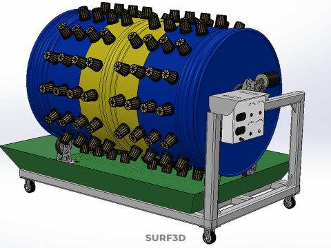 STEEL DRUM 55 GALLON POT GARDEN ROTARY HYDROPONIC PLANT FARM IOT 3D Model