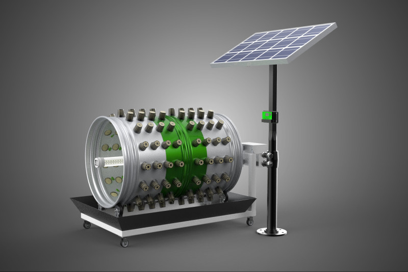 SOLAR POWERED IOT ROTARY HYDROPONIC GARDEN POT PLANT FARM SYSTEM 3D Model .c4d .max .obj .3ds .fbx .stl .blend
