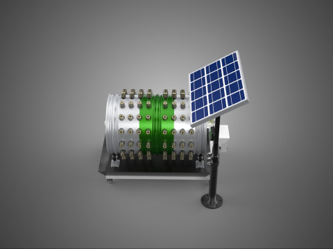 SOLAR POWERED IOT ROTARY HYDROPONIC GARDEN POT PLANT FARM SYSTEM 3D Model