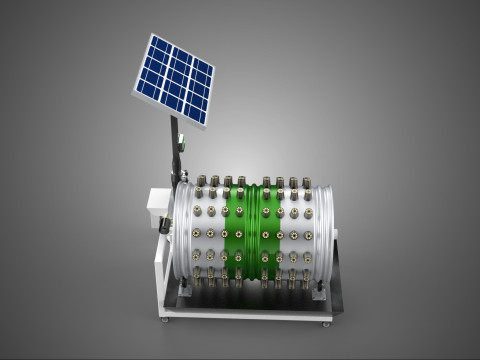 SOLAR POWERED IOT ROTARY HYDROPONIC GARDEN POT PLANT FARM SYSTEM 3D Model