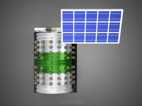 SOLAR POWERED IOT ROTARY HYDROPONIC GARDEN POT PLANT FARM SYSTEM 3D Model