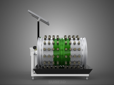SOLAR POWERED IOT ROTARY HYDROPONIC GARDEN POT PLANT FARM SYSTEM 3D Model